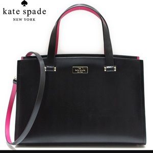 Kate Spade Caley Arbour Hill Black/Pink Satchel