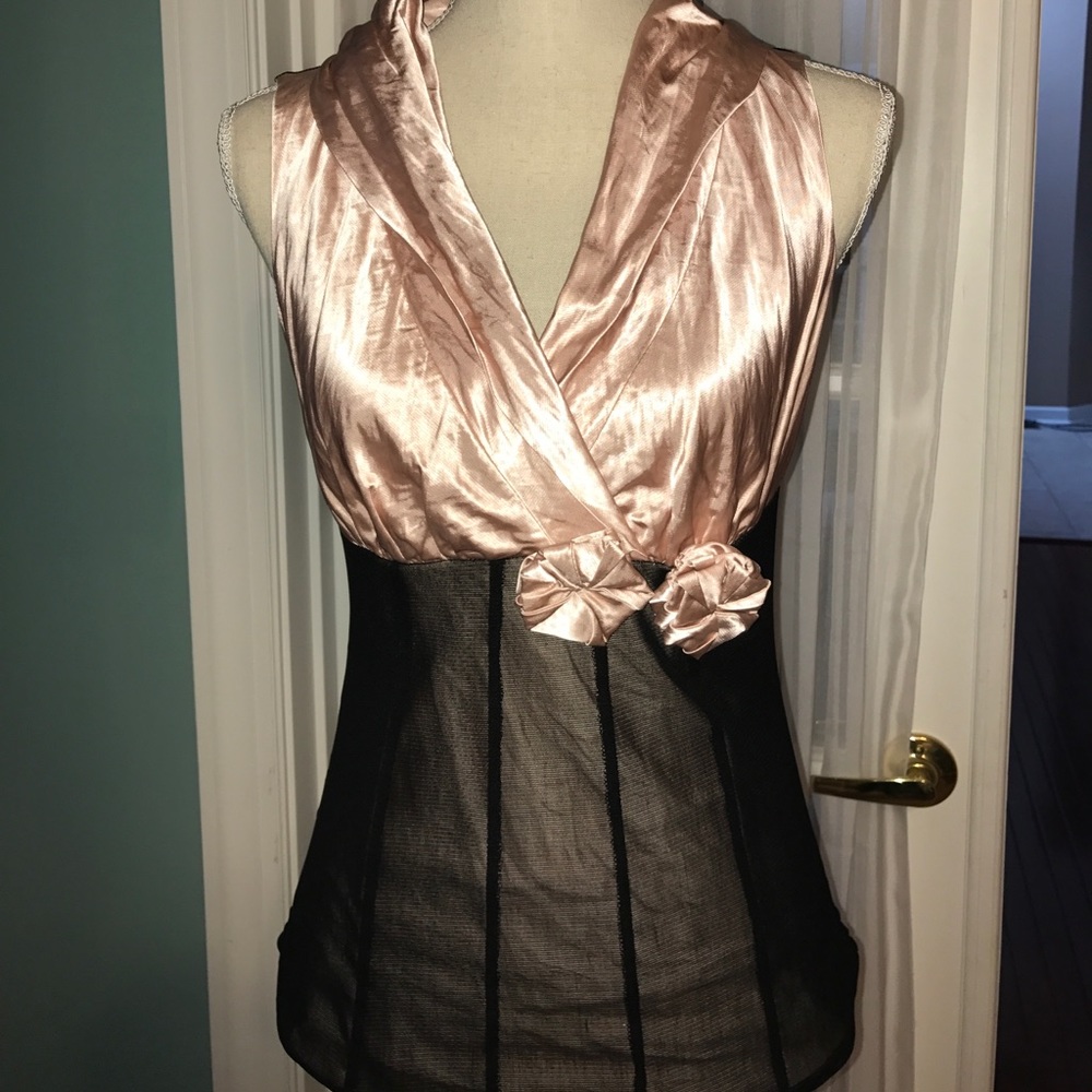 Blush and Black knit top