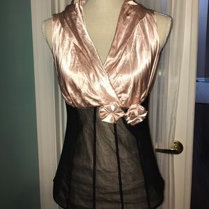Blush and Black knit top