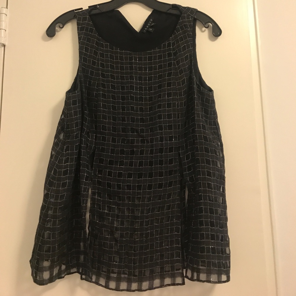 Theyskens Theory metallic top with sheer bottom