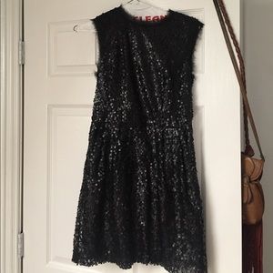 Nanette Lepore Black Sequin Dress