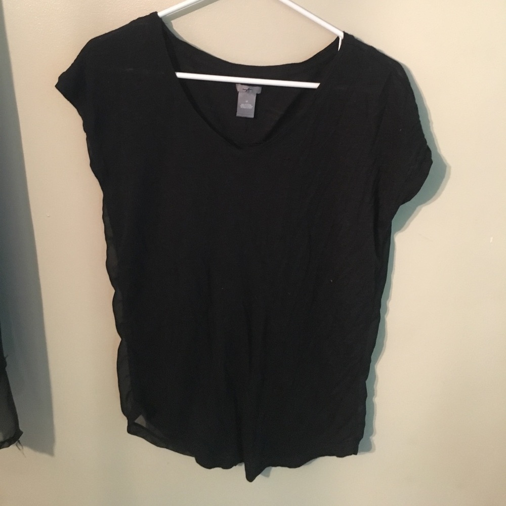 Aerie Black comfortable T shirt with sheer back