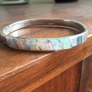 Sterling silver and Australian Opal bangle