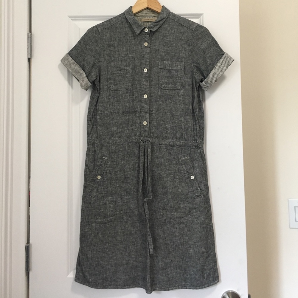 Barely worn linen dress with drawstring waist