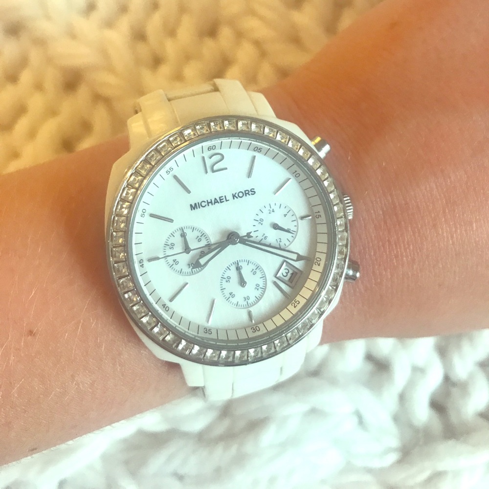 Michael Kors 'Runway Ceramic' Watch