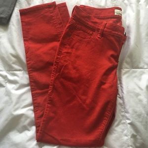 Red old navy pixie skinny corduroy pants 10