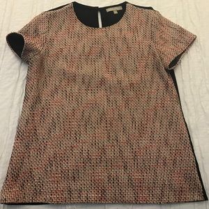 banana republic tweed t-shirt style blouse, size M