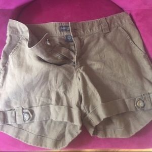 Banana Republic Linen Shorts - Dark Khaki