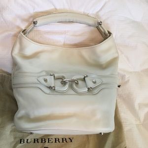 Vintage Burberry leather shoulder bag