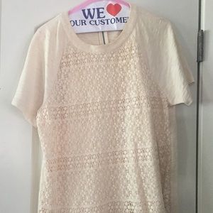Madewell Crochet Cream Top