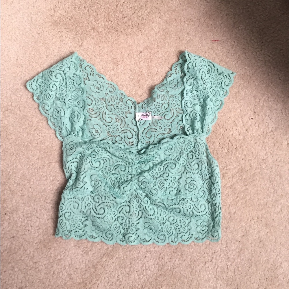 Free People Light Seafoam Green Bralette