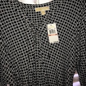 Michael Kors black and white plus size dress