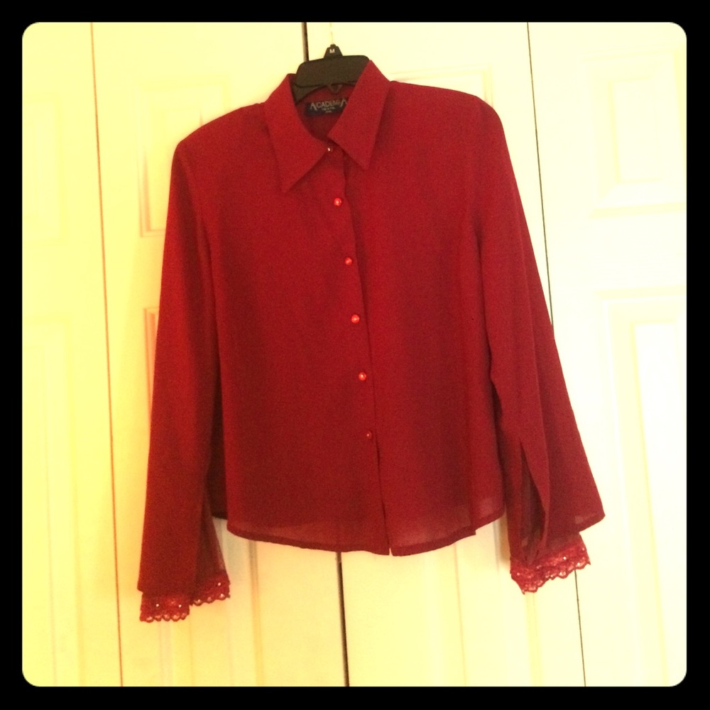 Bordeaux chiffon blouse