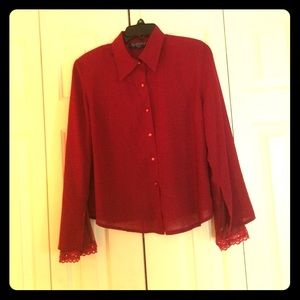 Bordeaux chiffon blouse