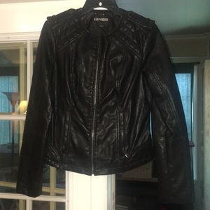 Express Faux Leather Moto Jacket