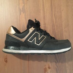 Black Sneakers with rose gold details