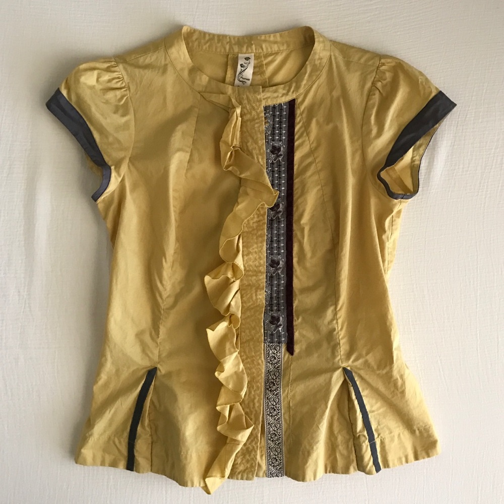 Anthropologie Floreat Peplum Top