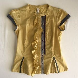 Anthropologie Floreat Peplum Top