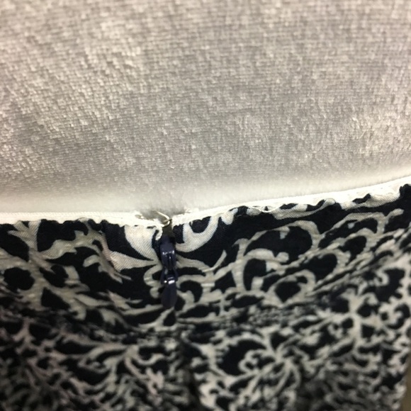 J. Crew navy and white strapless dress - Picture 5 of 6