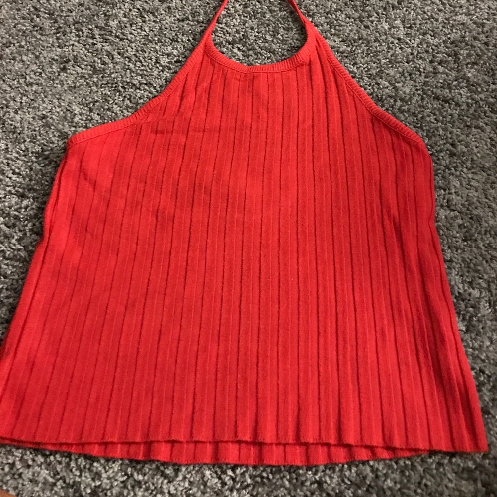 womens red halter