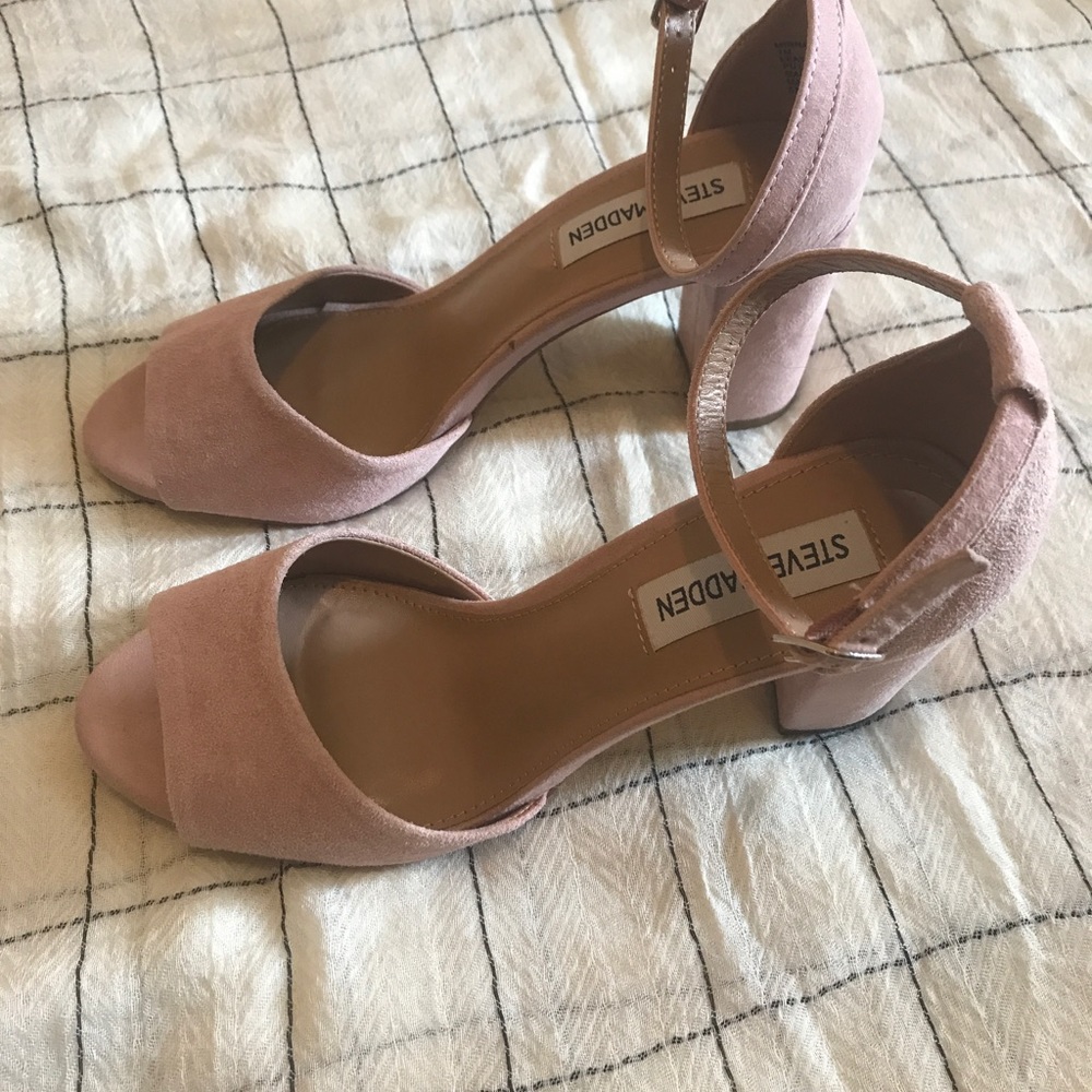 Steve Madden Suede Blush Heels