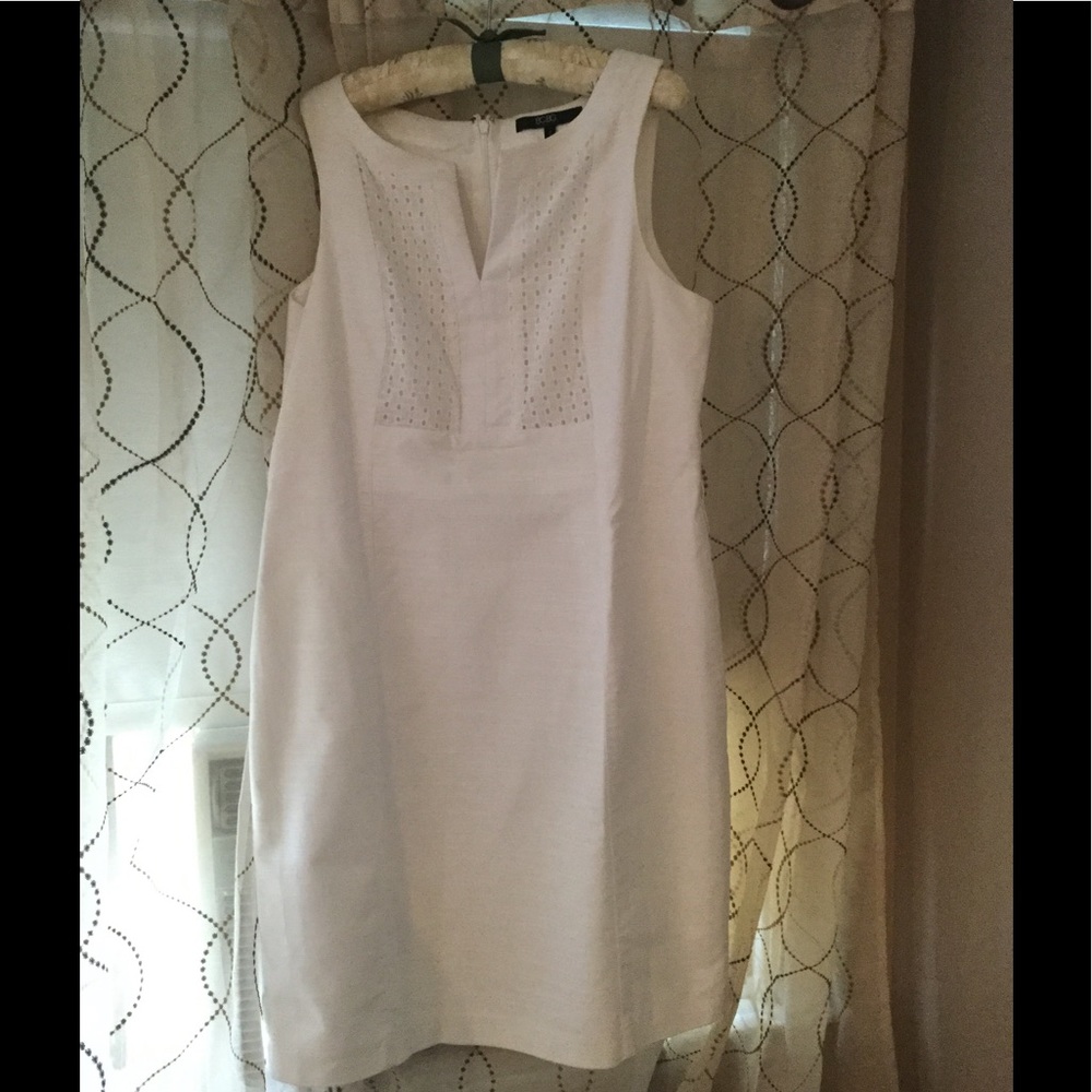 White BCBG dress.