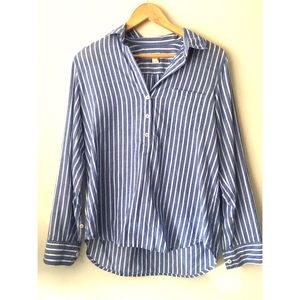 JCREW blue and white striped tunic