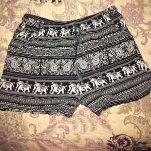 High waisted shorts with a unique print!