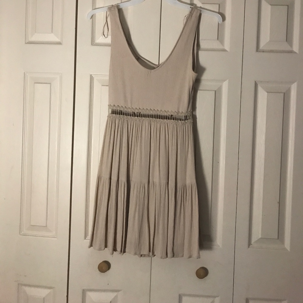 Beige cutout dress