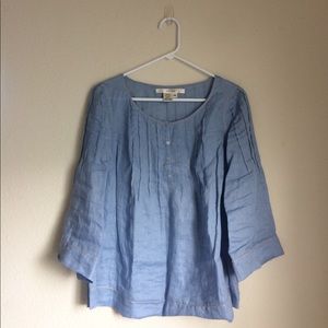 Linen Peasant Top