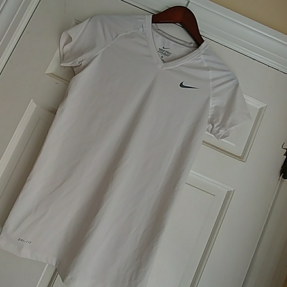 Nike Dri fit pro-combat white shirt