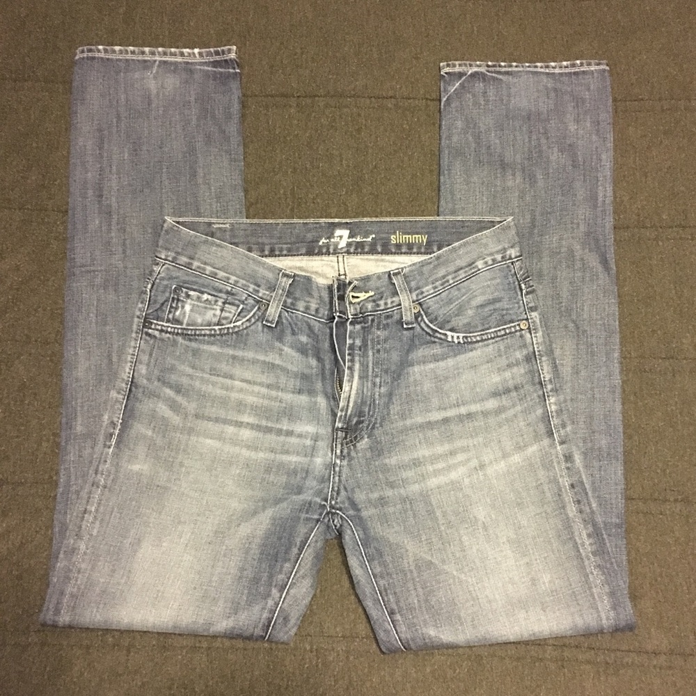 Slimmy 7 for all mankind Blue Jeans!