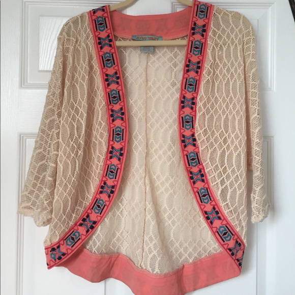 Impeccable Pig, Intricate Woven Design Cardigan - Picture 1 of 2