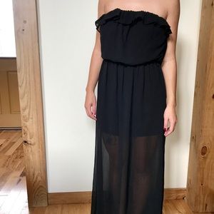 Sheer black maxi dress