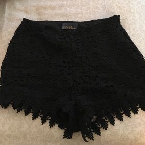 Black Lace Shorts