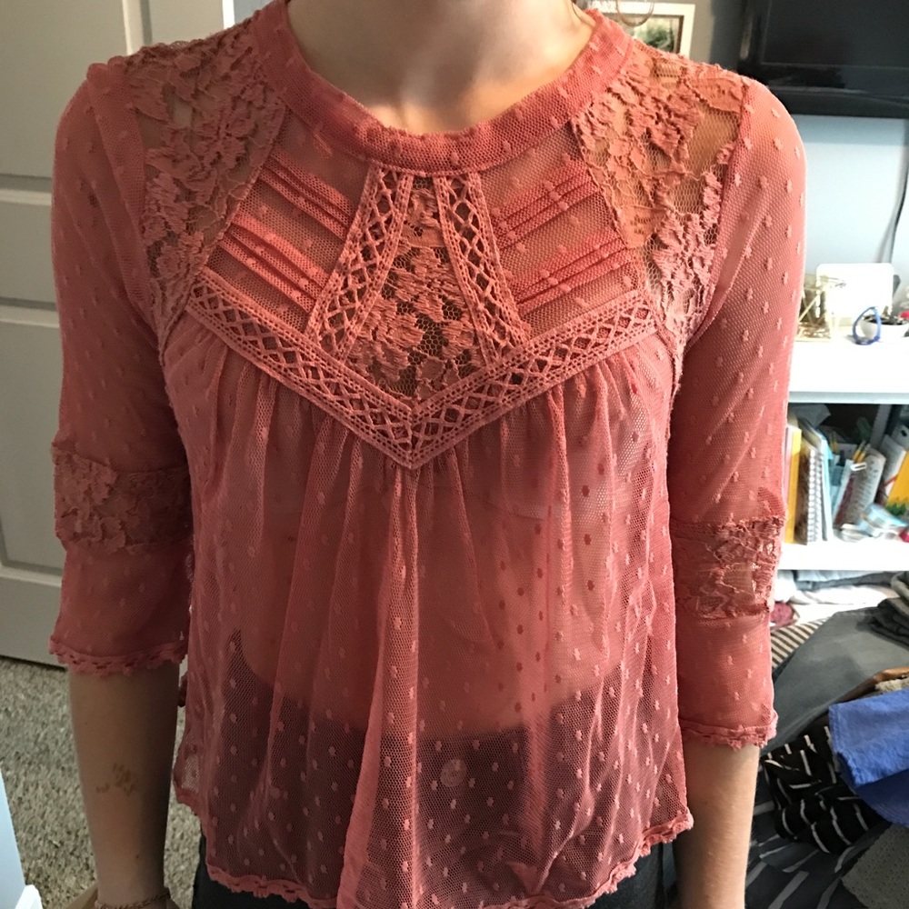 Free people lace blouse