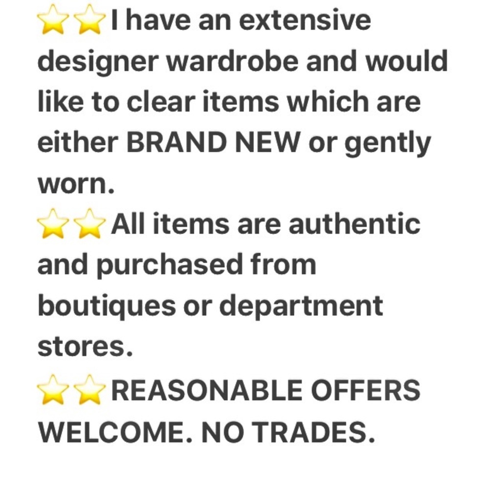 Designer closet items