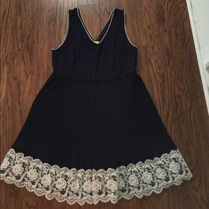 Modcloth Navy Blue and Lace Dress 2x