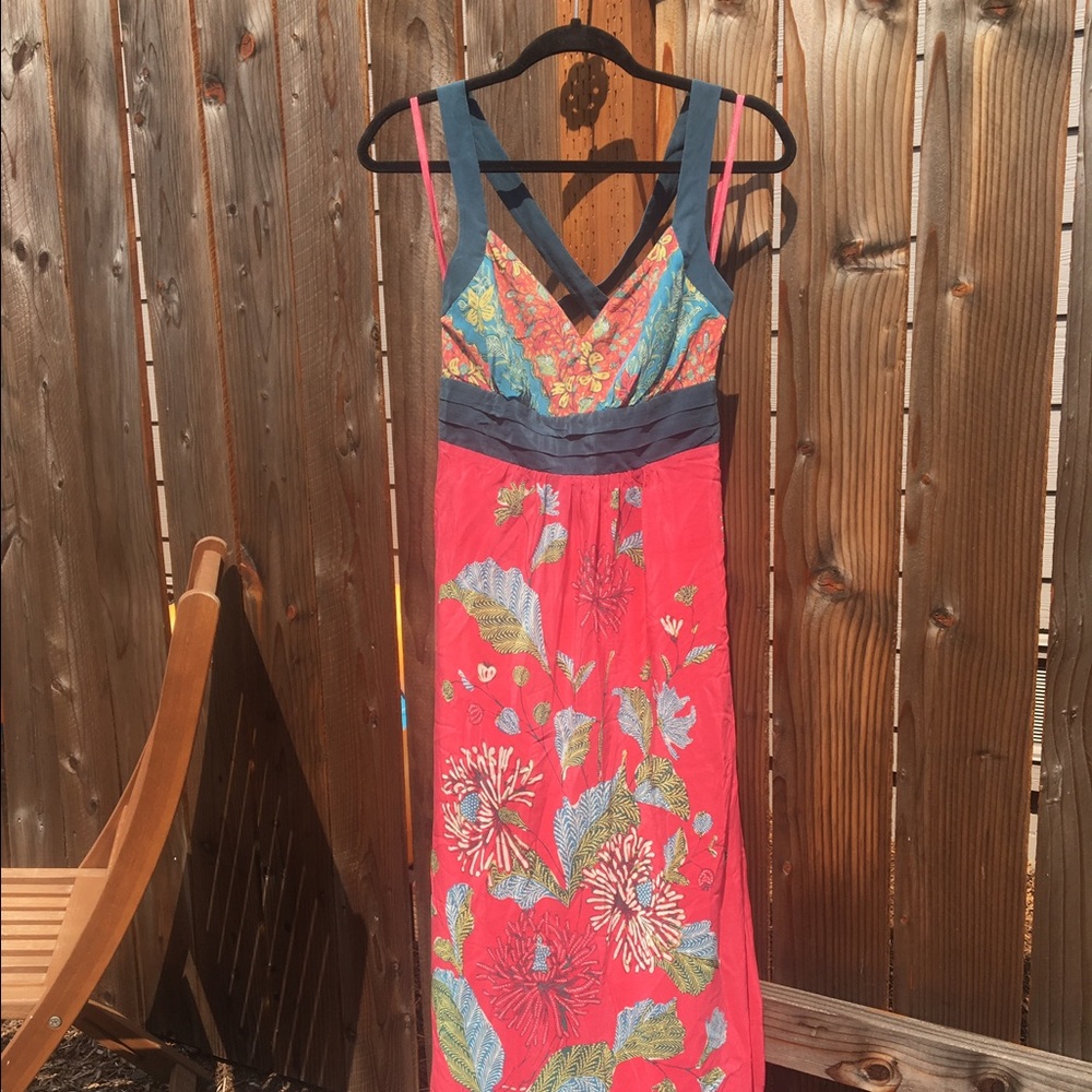 Anthropologie silk maxi dress by edme & esyllte