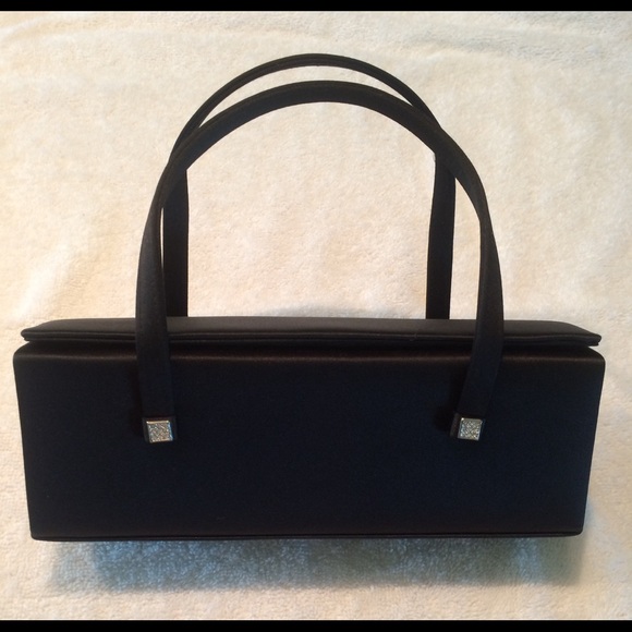 Black fabric evening bag - Picture 1 of 7