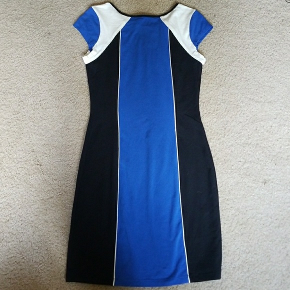 Express | Black & Blue Bodycon Dress - Picture 5 of 5