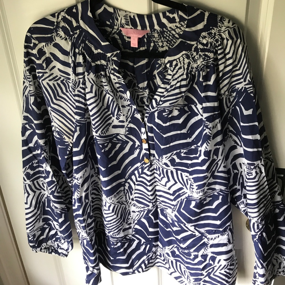 Lily Pulitzer elsa silk top