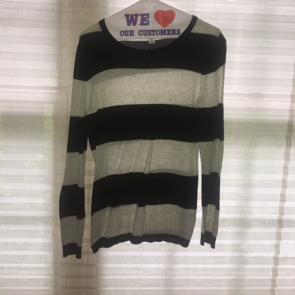 Black and white striped sweater