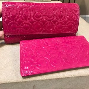 Coach wallet with checkbook cover