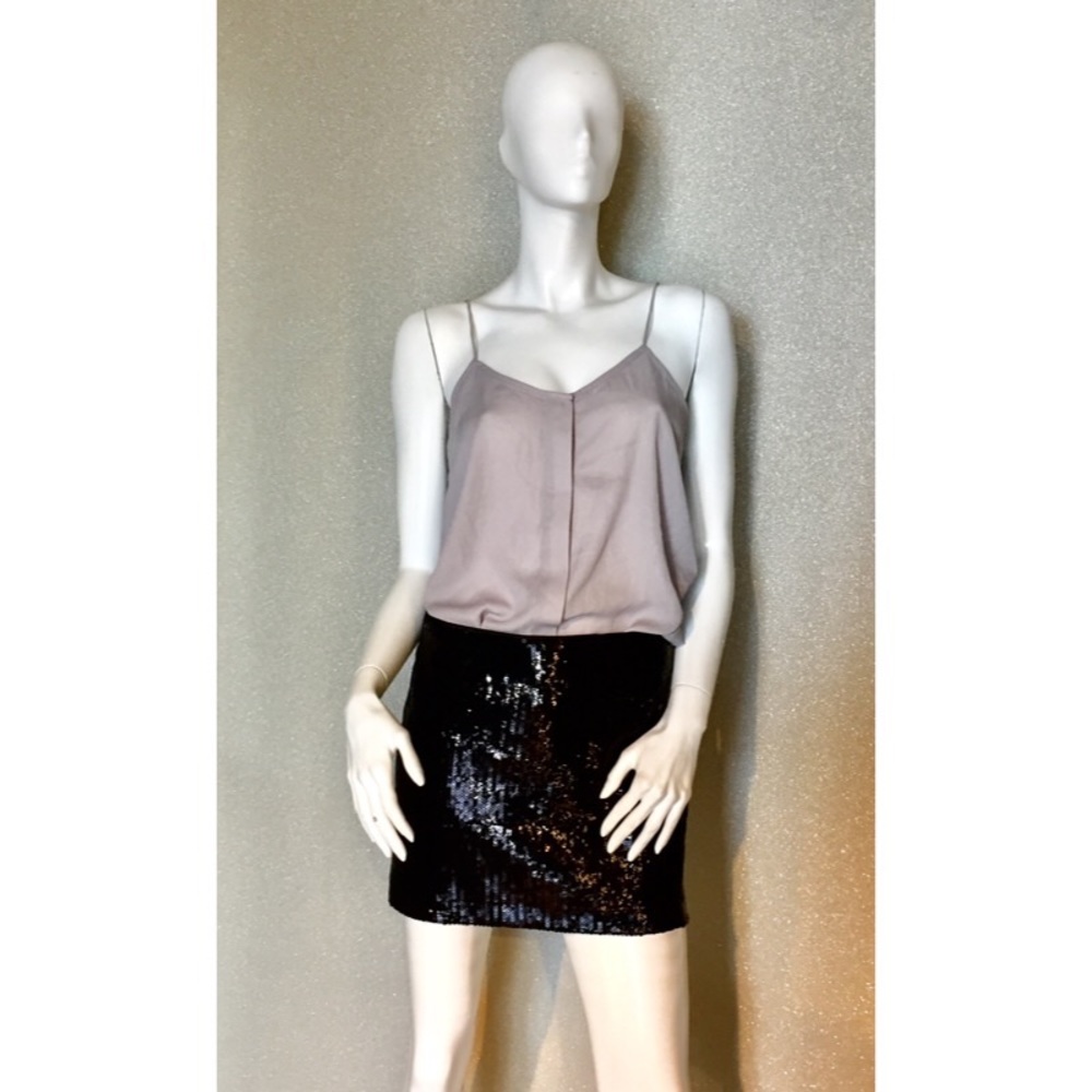 Forever 21 Black Sequin Mini Skirt  - Medium