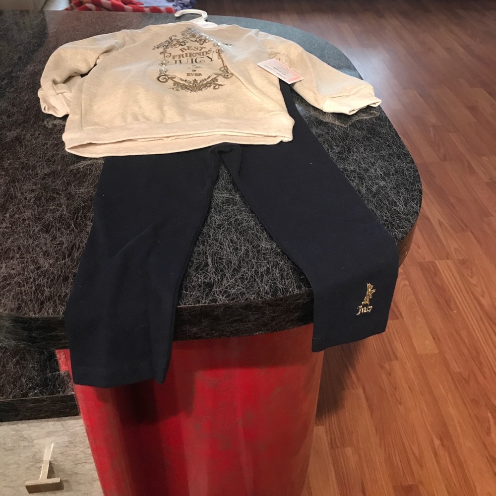 Juicy Couture 2 pic tunic leggings set