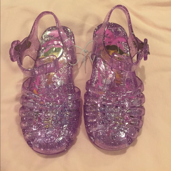 sparkly jelly shoes