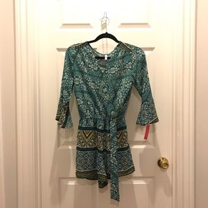Turquoise Surplice Romper - Xhilaration (XS)
