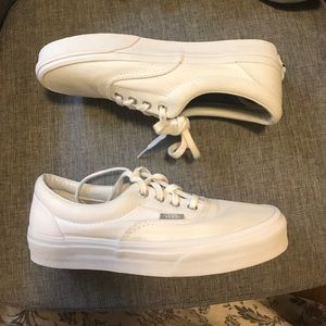 White vans with laces (men's 6/womens 8)
