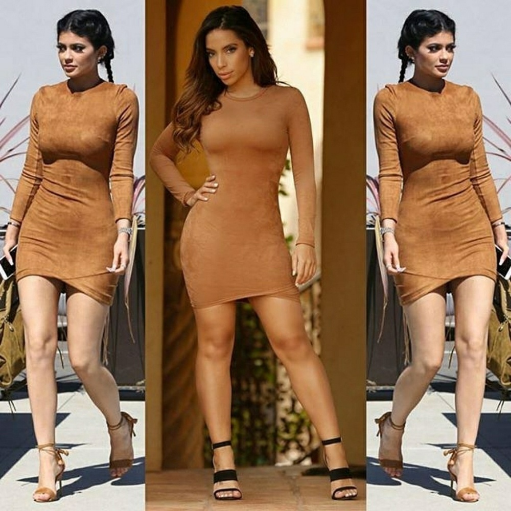 Mckenna dress - Taupe - Fashion Nova